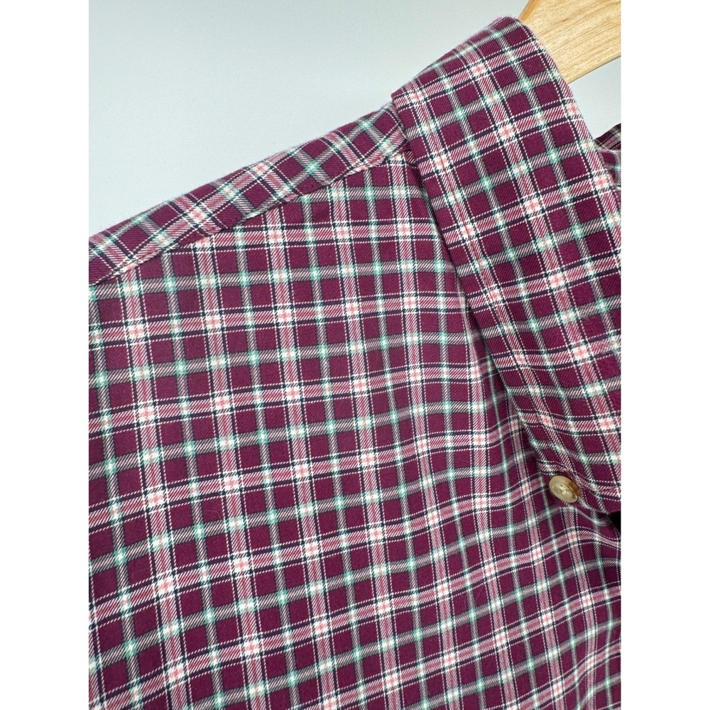 Polo Ralph Lauren Shirt Mens XXL Maroon Plaid Button Down Cotton Classic - Picture 5 of 9